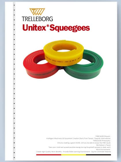 Unitex squeegee care - Maintenance Instructions Card