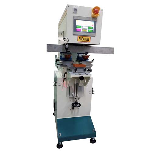 Two Color Pad Printing Machine with Rubber head Shuttling (Tagless Printing)