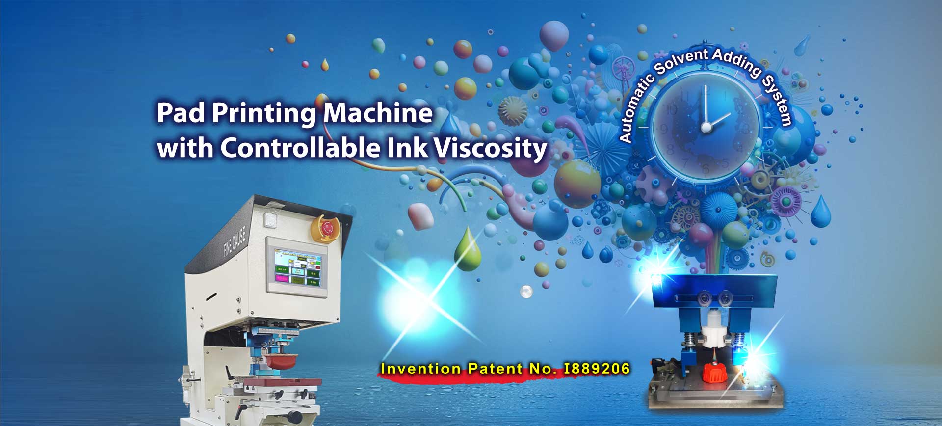 Pad Printing Machine with Controllable Ink Viscosity