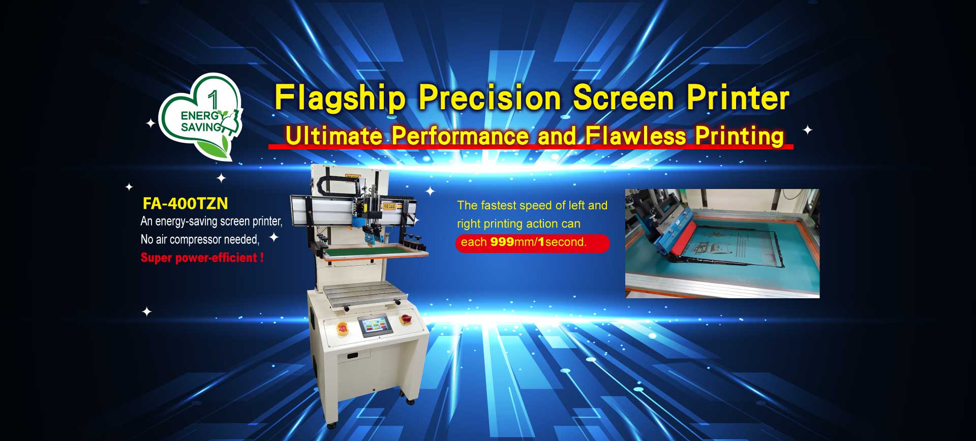 FA-400TZN-Electric Flat Screen Printer