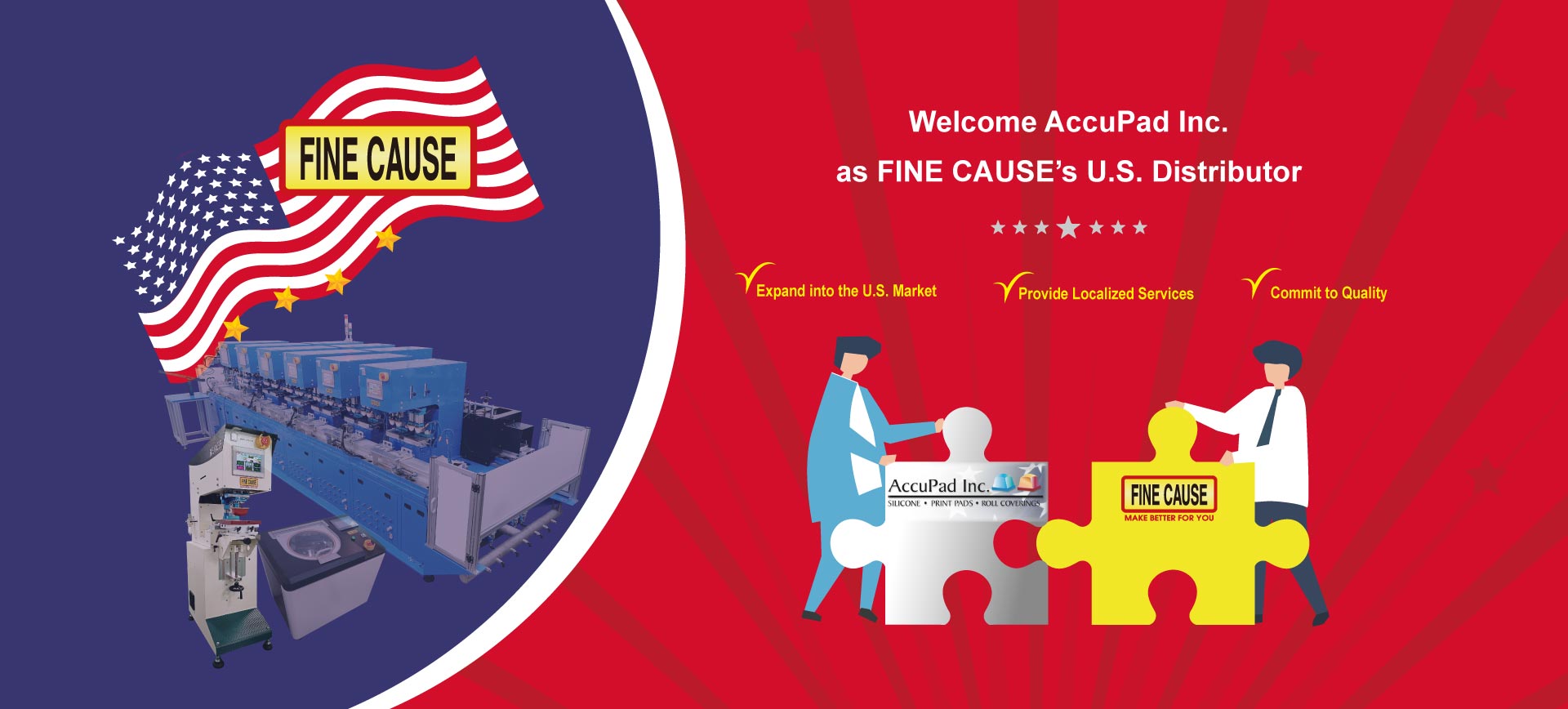 FINE CAUSE Announces Official Partnership with AccuPad Inc. in the United States